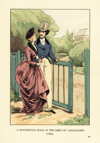 Een sentimentele wandeling in de abdij van Longchamps door François Courboin