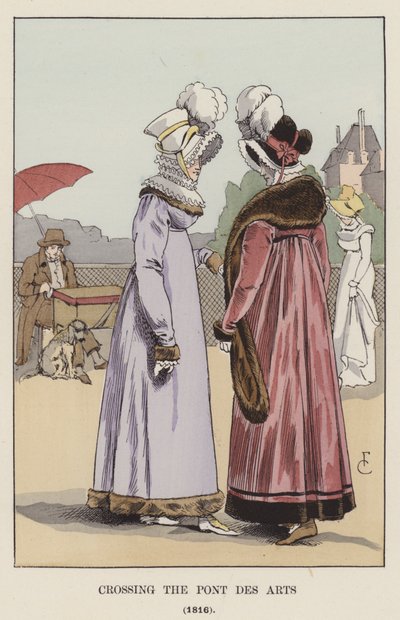 Oversteken van de Pont des Arts, 1816 door François Courboin