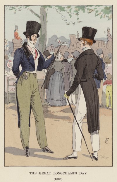 De Grote Longchamps Dag, 1820 door François Courboin