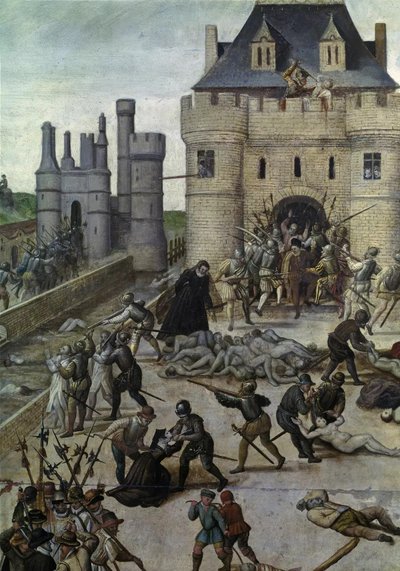 Bloedbad op St. Bartholomeusdag door Francois Dubois