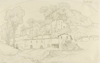 Rocca di Papa door François Edouard Bertin
