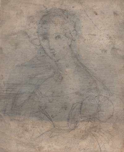 Schets van Marie Louise Tetu, Madame François Fleischbein, voor c.1833 door François Fleischbein