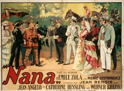 Filmposter Nana door Jean Renoir, 1926 door François Florit