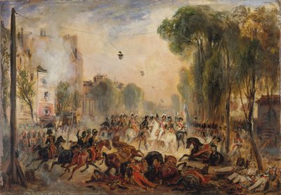 Moordaanslag door Joseph Fieschi op Koning Louis Philippe I van Frankrijk op 28 juli 1835 door François Gabriel Lépaulle