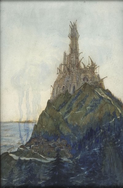 Tempel van Gedachte, gewijd aan Beethoven, in aanbouw, 1897-1914 door François Garas