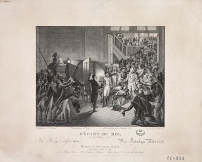 Vertrek van de Koning, 19 maart 1815, c.1820 door François Joseph Heim