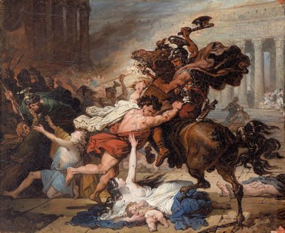 Vernietiging van Jeruzalem door de Romeinen Studie, 1824 door François Joseph Heim