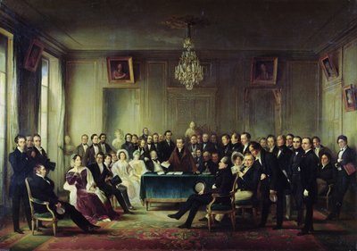 Francois Andrieux (1759-1833) leest zijn tragedie 