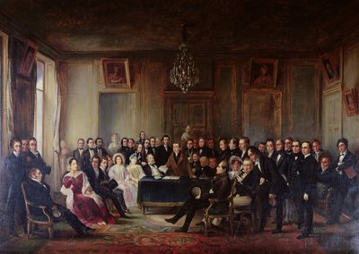Francois Andrieux (1759-1833) leest zijn tragedie 