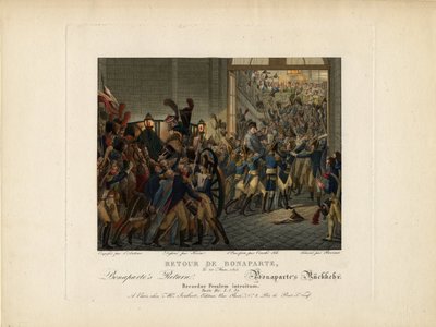 Napoleon keert terug van het eiland Elba door François Joseph Heim