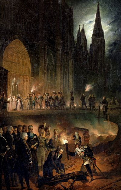 Overbrengen van de beenderen van de koninklijke familie naar de kerk van St. Denis, 18 januari 1817 door François Joseph Heim