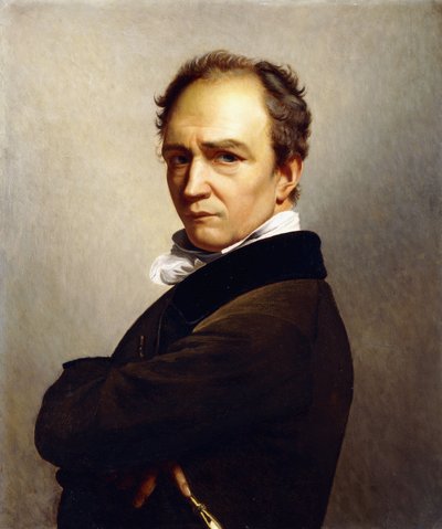 Portret van de Kunstenaar met een Stylus door François Joseph Navez