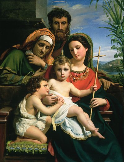 De Heilige Familie met de Heiligen Johannes de Doper en Elizabeth, 1823 door François Joseph Navez