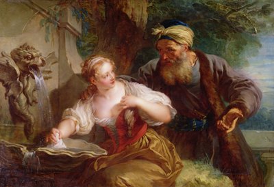 Het liefdesvoorstel, ca. 1725 door François Lemoyne
