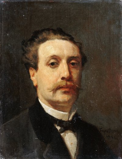 Portret van Guy de Maupassant door François Nicolas Auguste Feyen Perrin