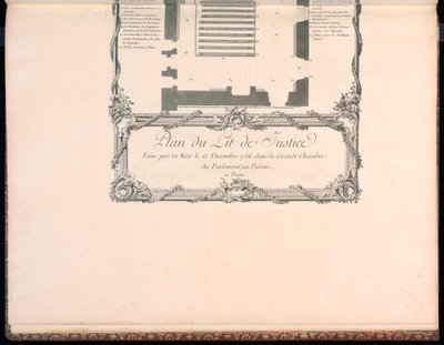Plan du Lit de Justice door Francois Nicolas Martinet