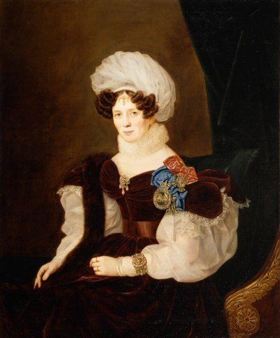 Portret van Prinses Tatyana Vasilyevna Golitsyna, 1835 door François Nicolas Riss