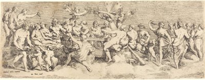 Het Huwelijksfeest van Cupido en Psyche door François Perrier after Raphael