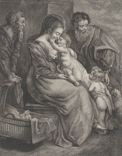 De Heilige Familie met Sint Elizabeth en Sint Johannes de Doper door François R. F. Brichet