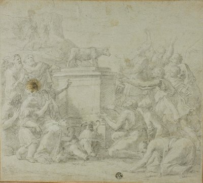 De Israëlitische aanbidding van het Gouden Kalf door François Roëttiers