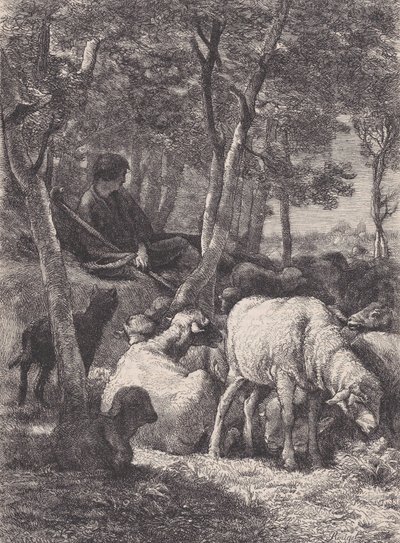 De herder, uit Le Magasin Pittoresque, ca. 1852 door François Rouget