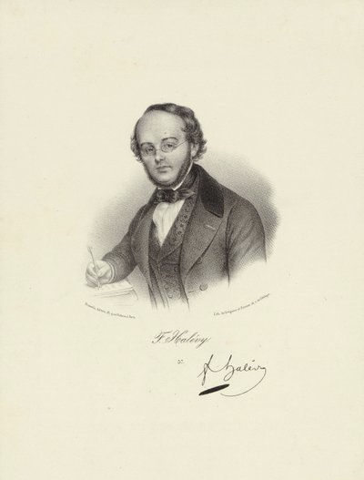 Afgebeelde persoon:  Jacques Fromental Halévy door Francois Seraphin Delpech