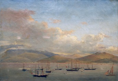 Napolitaanse, Franse en Spaanse vloten in de baai van Gaeta door François Vervloet
