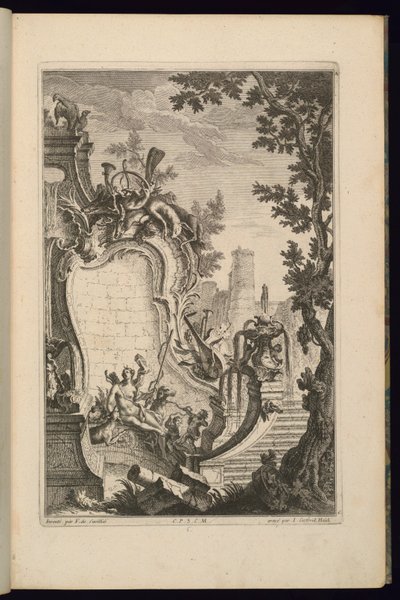 Ontwerp voor fontein met Diana door François de Cuvilliés the Elder