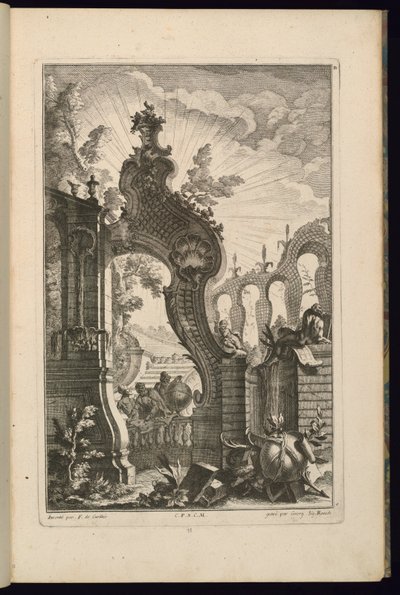 Ontwerp voor Fontein met Trelliswerk Bogen door François de Cuvilliés the Elder
