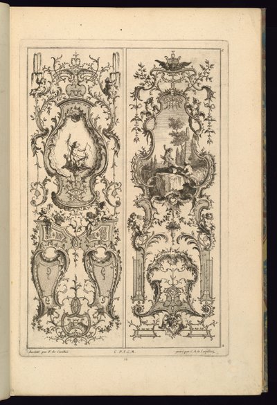 Ontwerp voor Twee Panelen door François de Cuvilliés the Elder