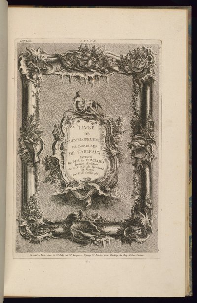 Ontwerp voor een Lijst en een Cartouche door François de Cuvilliés the Elder