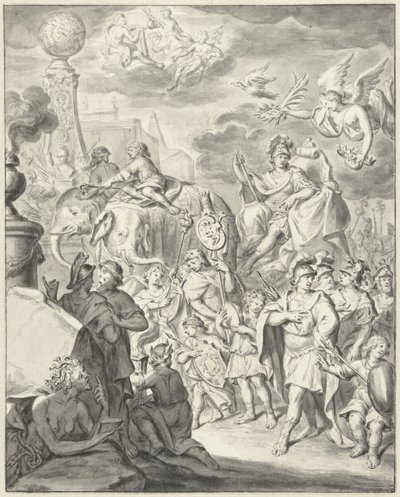 Allegorische triomfoptocht van een vorst of veldheer door François van Bleyswijck