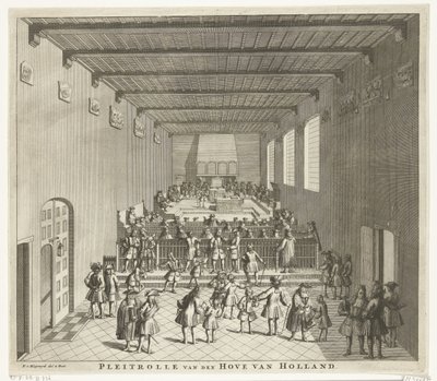 Hof van Holland in zitting, ca. 1700 door François van Bleyswijck