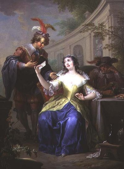 Allegorieën van Ongelijke Liefde (een paar) door Frans Christoph Janneck