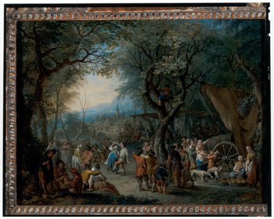 Dorpskermis door Frans Christoph Janneck