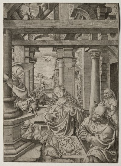 Aanbidding van de Herders door Frans Crabbe van Esplegem