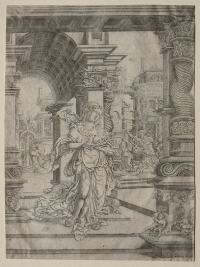 De dood van Lucretia door Frans Crabbe van Esplegem