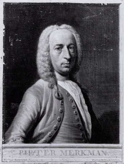 Portrait of Pieter Merkman Jr door Frans Decker