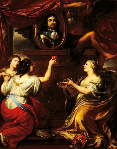 Parma, Piacenza en Castro voor het beeld van Ranuccio II Farnese door Frans Denys