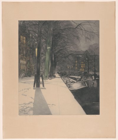 Prinsengracht door Frans Everbag (signed by artist)