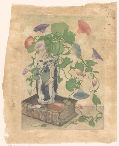 Winde in een vaas van aardewerk door Frans Everbag (signed by artist)