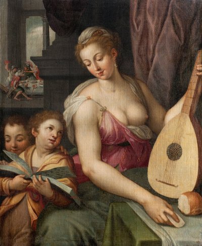 Allegorie van muziek door Frans Floris