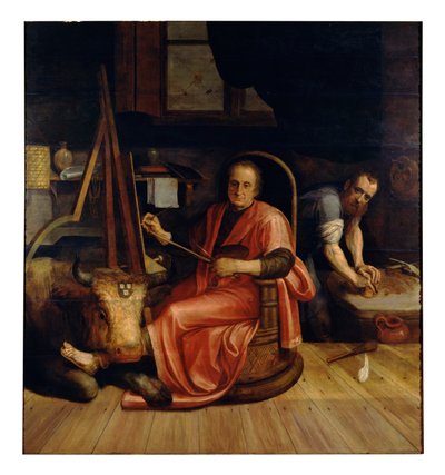 Sint Lucas schildert de Madonna door Frans Floris