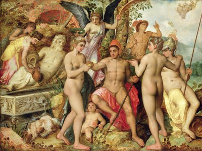 Het oordeel van Paris door Frans Floris