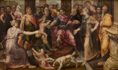 Het Oordeel van Salomo, ca 1547 door Frans Floris the Elder