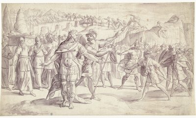 Volk van Israël steekt de rivier over door Frans Francken (I)