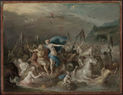 De triomf van Neptunus en Amphitrite, 1630s door Frans Francken