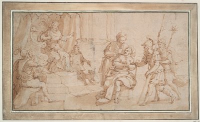 De verblinding van Zaleucus van Locri door Frans Francken the Younger
