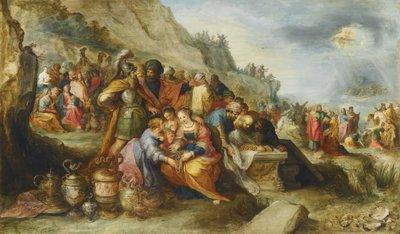 De Israëlieten, na het oversteken van de Rode Zee, bij het graf van de patriarch Jozef, 1630 door Frans Francken the Younger