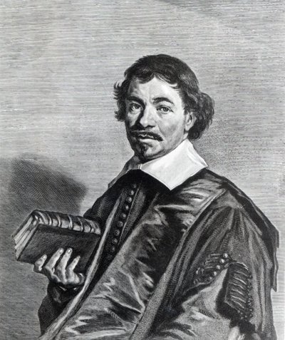 Johannes Hoornbeek, gegraveerd door Jonas Suyderhoef door Frans Hals